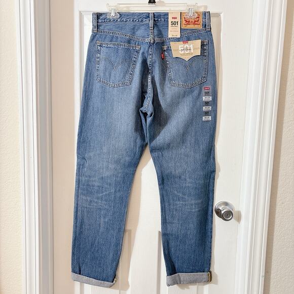 Levi's 501 Original Women's High Rise Straight Leg Button Fly Denim Jeans 29x30 - Picture 3 of 8